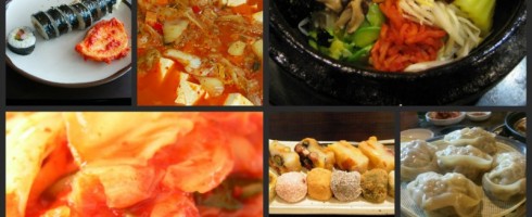 Korean food collage